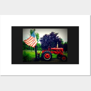 Farmall and Flag Posters and Art